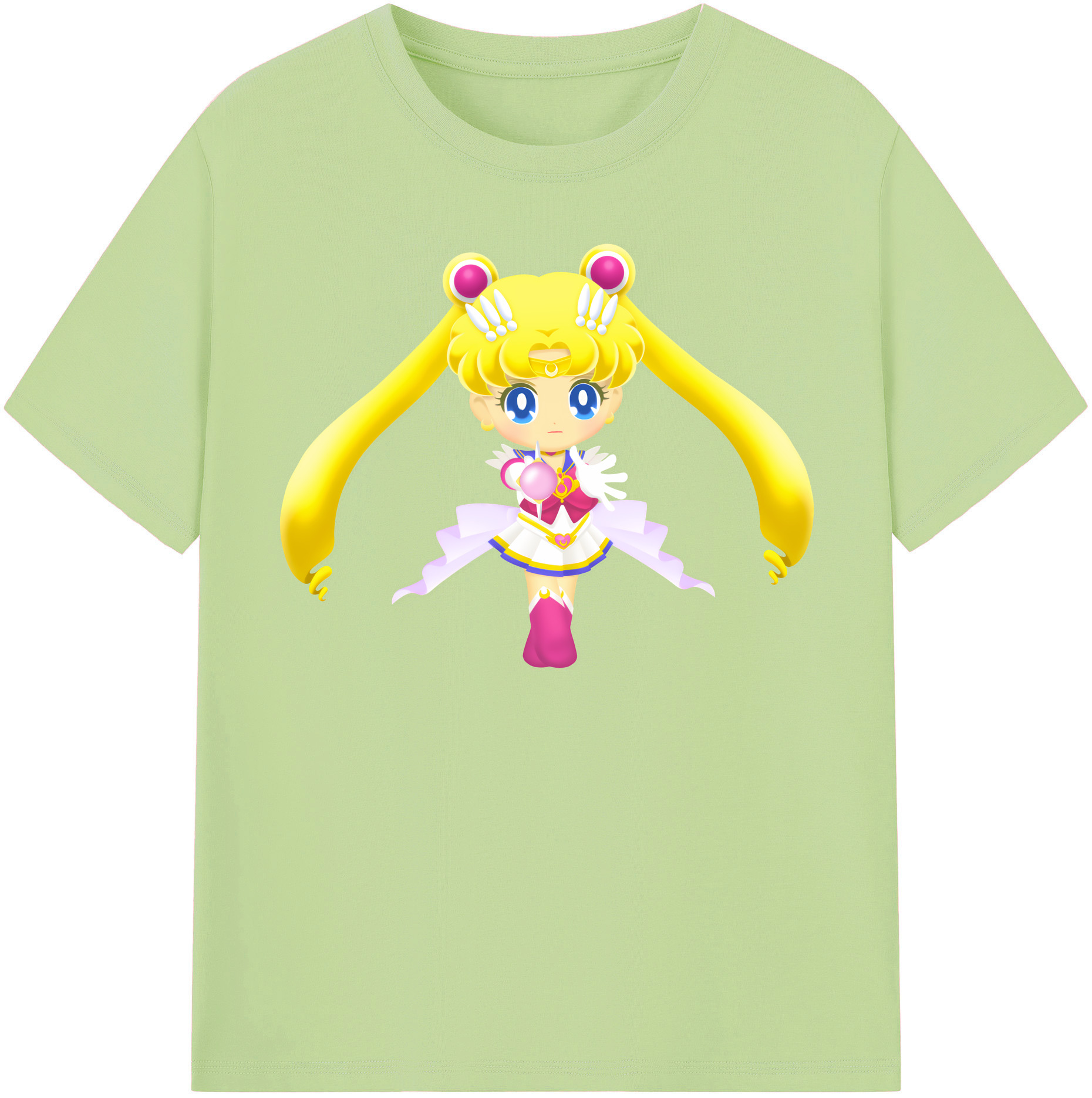 （画像用） 美少女戦士セーラームーン 月野 うさぎ つきの うさぎ Sailor Moon Tsukino Usagi 綿100％半袖Tシャツ（フロントプリント）